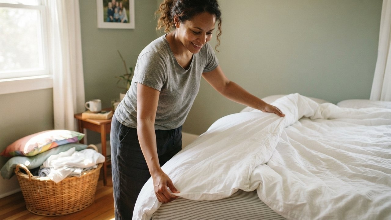 limpeza da roupa de cama