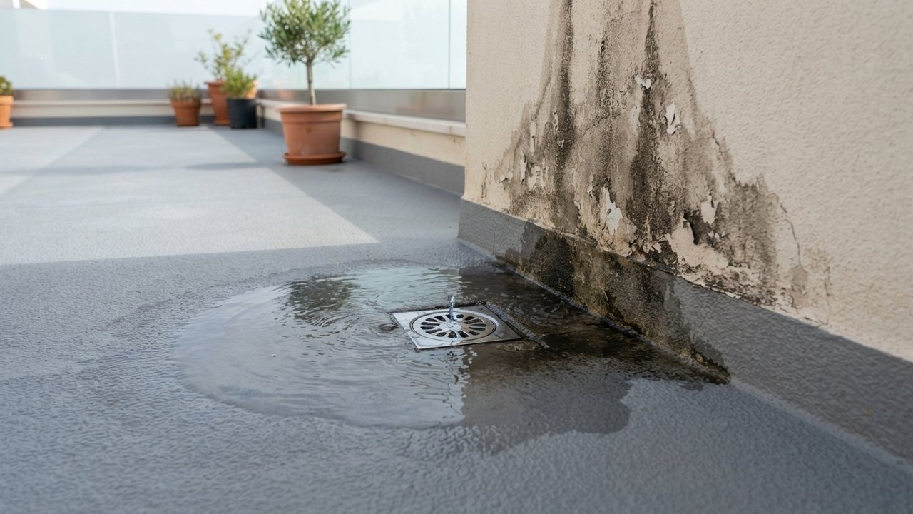 vazamento no terraço