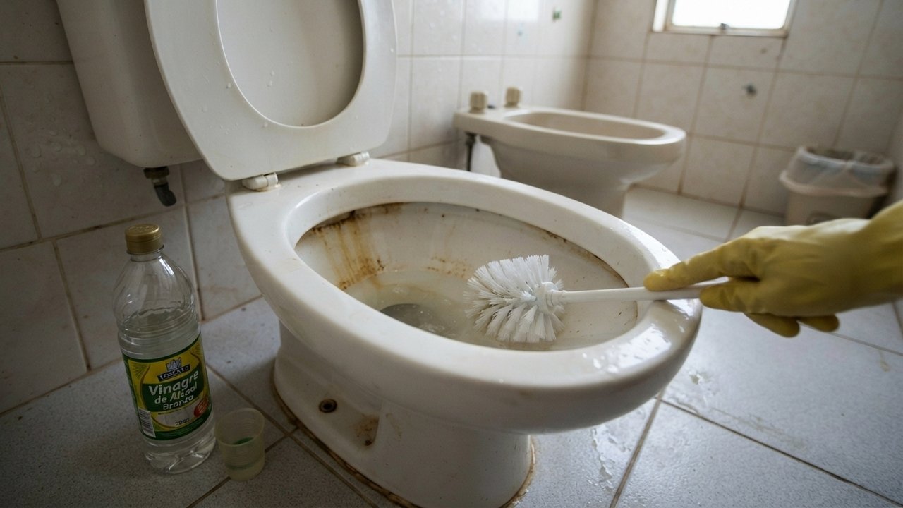 vinagre no vaso sanitário