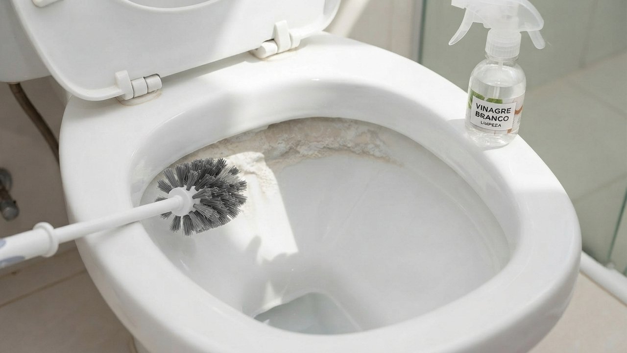 vinagre na limpeza do vaso sanitário