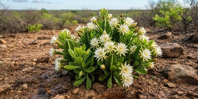 Flor-de-cera mostra como plantas da Caatinga aproveitam a volta da água