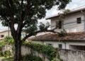 Uma árvore plantada há mais de dez anos cresce sobre a divisa e galhos começam a atingir telhado, calhas e fiação da casa vizinha