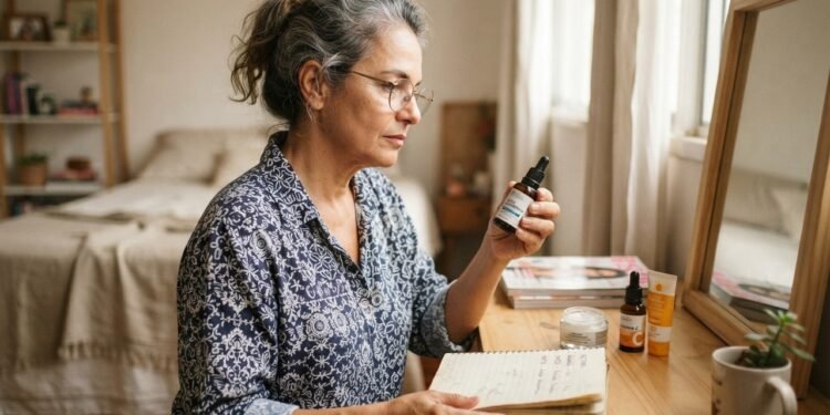 Aos 57 anos, ela cansou de comprar produtos por impulso e decidiu aprender a separar, entre tantas promessas, quais ativos para a pele realmente valem a pena usar no dia a dia todo