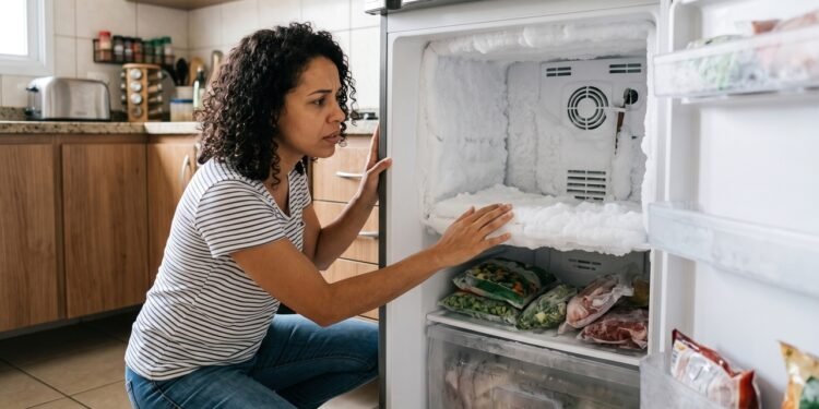 Meu freezer começou a criar uma camada grossa de gelo, mesmo sendo frost free: o gelo não aparecia ali por acaso