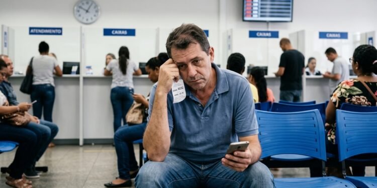 Cliente passa quase 2 horas esperando atendimento em agência bancária para resolver bloqueio de conta, descobre que a legislação municipal limita o tempo de espera e permite autuação pelo Procon, mas indenização por dano moral depende de circunstâncias adicionais além da demora