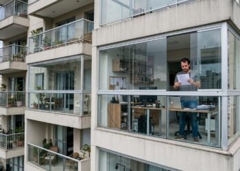 Proprietário fecha completamente a varanda para transformar o espaço em escritório e meses depois recebe notificação do condomínio para desfazer a obra porque o fechamento alterou a fachada aprovada do prédio