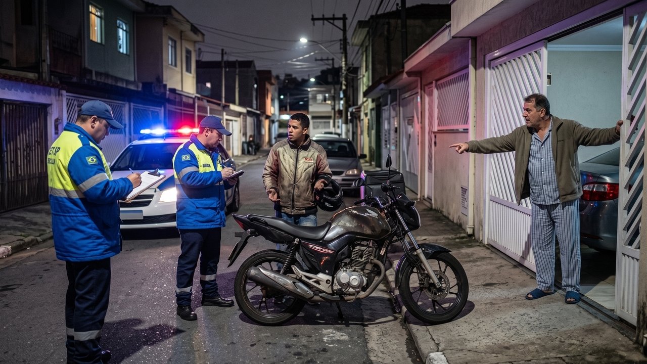 Morador começa a estacionar a moto na frente da garagem do vizinho todas as noites e discussão termina em denúncia