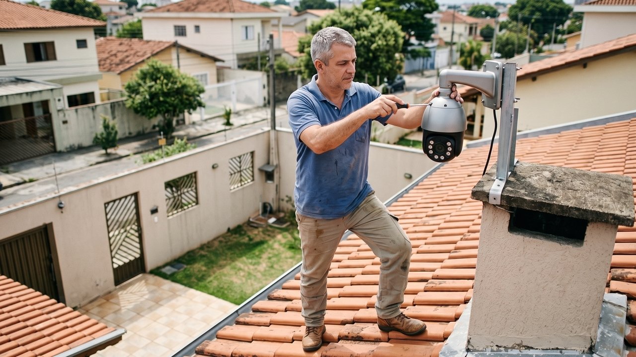 Câmera instalada no quintal revela que posição e altura do equipamento fazem diferença na segurança da residência