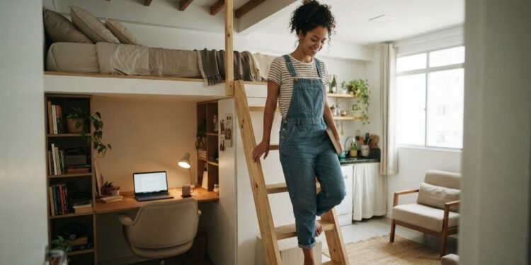 Cama suspensa libera espaço no quarto pequeno e amplia possibilidades de decoração e conforto, apontam especialistas em design de interiores