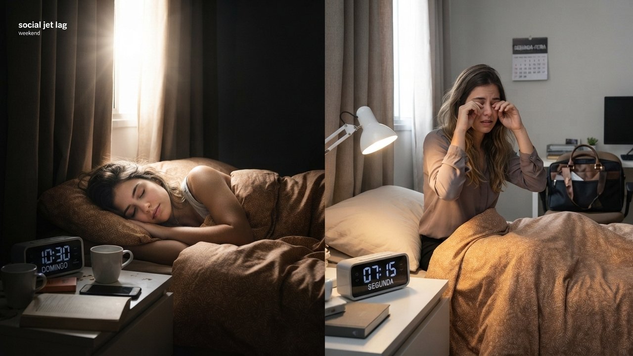 Diferença entre o sono da semana e do fim de semana pode pesar na segunda-feira: especialistas explicam por que o desequilíbrio no relógio biológico afeta o corpo