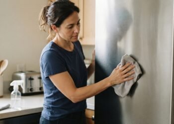 Esfregar com força não limpa melhor e pode prejudicar a geladeira de inox