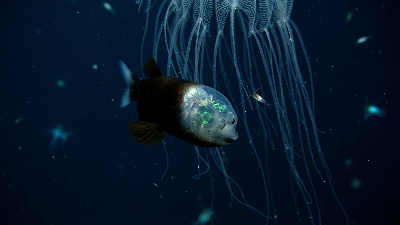 peixe com olhos tubulares
