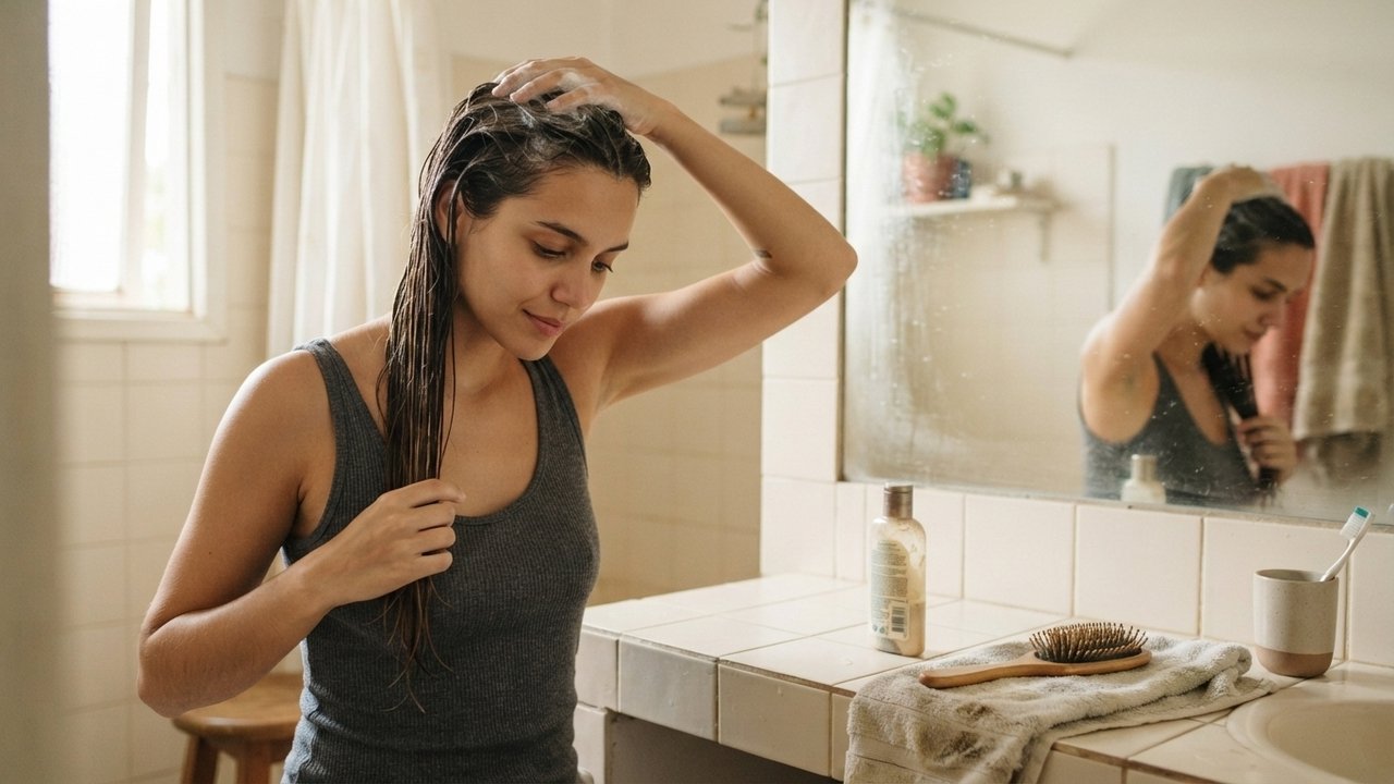 frequência para lavar o cabelo