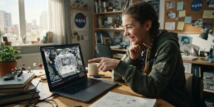 Uma estudante fez uma pergunta curiosa à NASA e viu duas aranhas irem parar no espaço para testar sua ideia