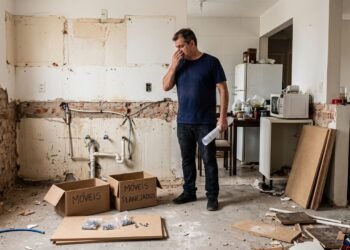 Empresa de móveis planejados recebe 70% do valor adiantado, desmonta toda a cozinha antiga e interrompe os serviços por semanas; cliente fica sem pia, armários e eletrodomésticos instalados e precisa gastar novamente para terminar a obra