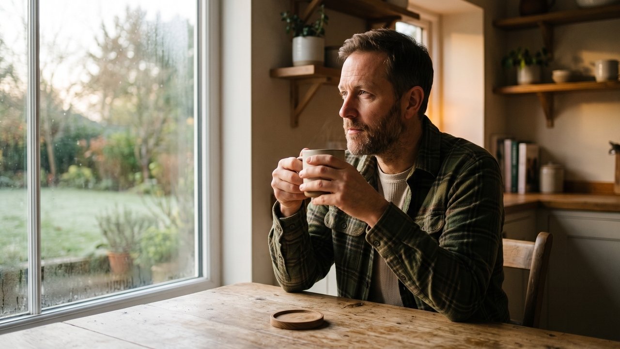 Jim Hopper deixou uma reflexão simples sobre desacelerar: “As manhãs são para café e contemplação” – Rotina, pressa, silêncio e a importância de criar momentos em que nada precisa acontecer imediatamente
