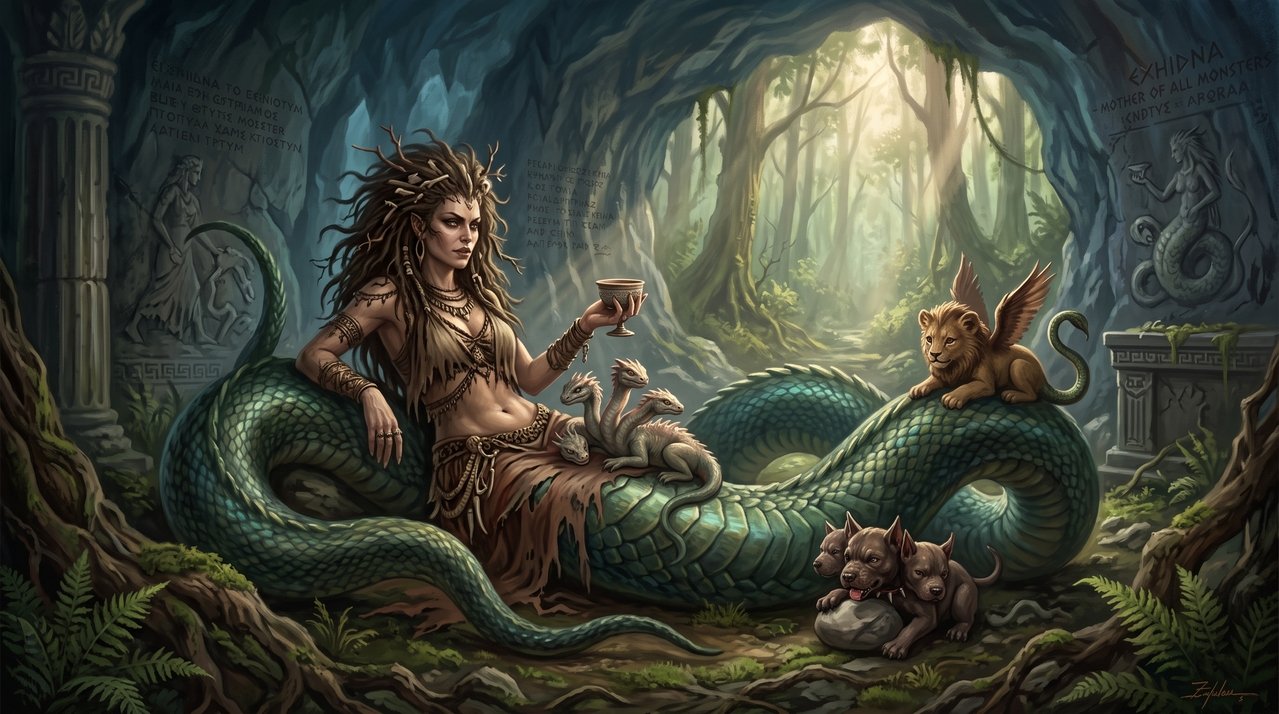 Ela tinha rosto de mulher e corpo de serpente: a criatura que até os heróis evitavam enfrentar