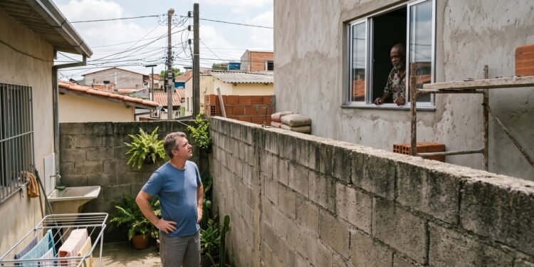 Vizinho aproveita reforma para instalar janela voltada diretamente para o quintal da casa ao lado, a poucos centímetros da divisa; morador exige fechamento da abertura e leva discussão à Justiça por perda de privacidade