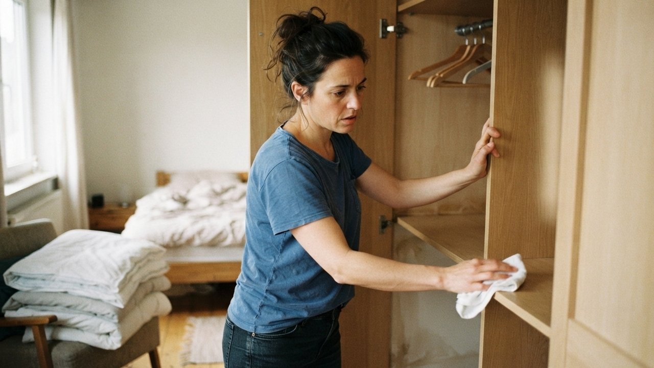 cheiro de roupa velha nos lençóis