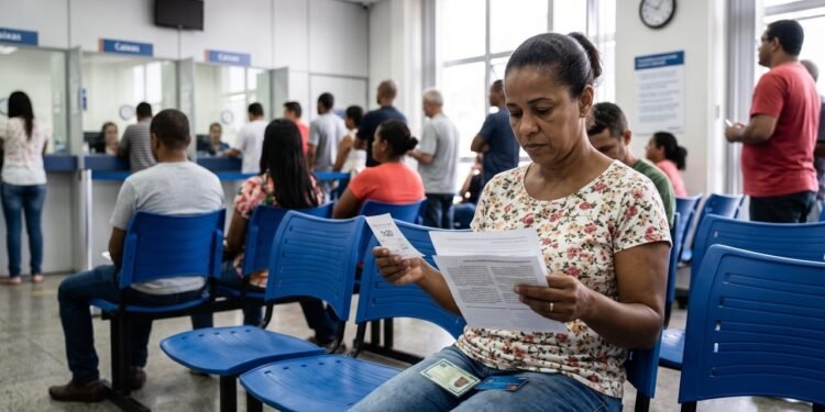 Consumidora espera 1h20 na fila de uma agência para sacar benefício, registra protocolo e descobre que a cidade estabelece prazo máximo para atendimento bancário; banco pode ser multado administrativamente, mas demora isolada nem sempre gera indenização na Justiça