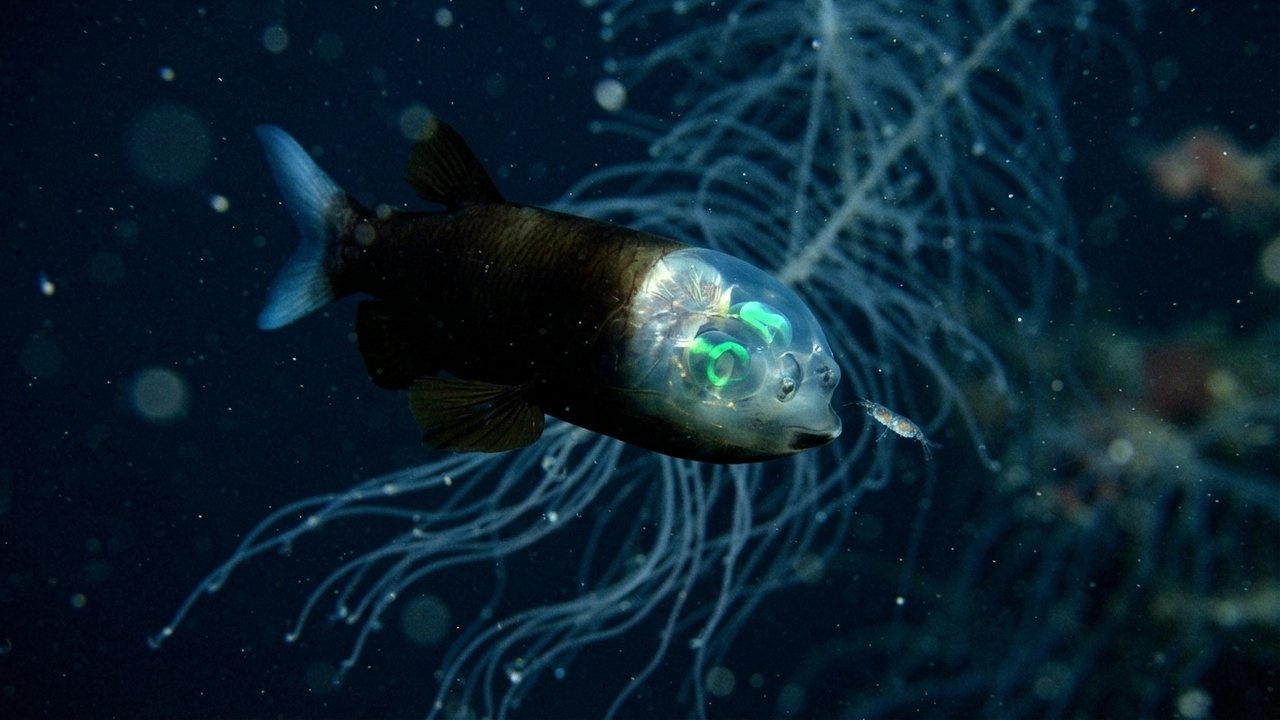 peixe com olhos tubulares