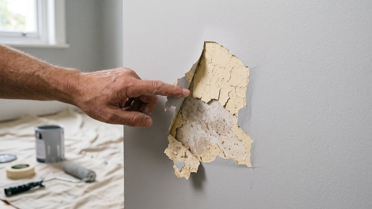 Por que a parede começa a descascar mesmo depois de receber tinta nova