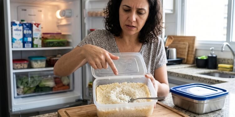 O arroz que eu guardava na geladeira ficava seco nas bordas e úmido no meio: o recipiente fazia mais diferença do que eu imaginava