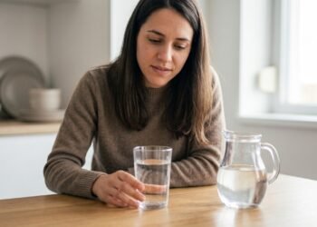 A água que eu deixava algumas horas no copo começava a ficar com um gosto estranho; não significava necessariamente que ela havia estragado