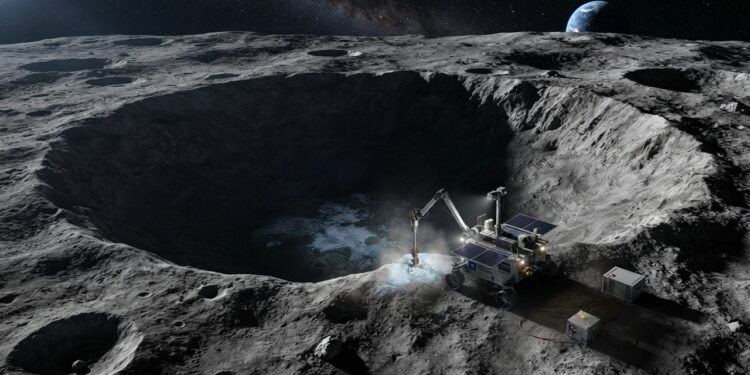 A futura mineração lunar depende de saber onde está o gelo e quanto pode ser extraído