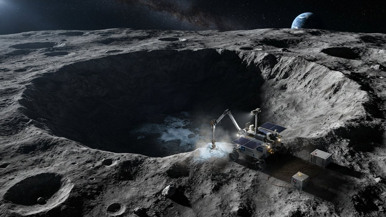 A futura mineração lunar depende de saber onde está o gelo e quanto pode ser extraído