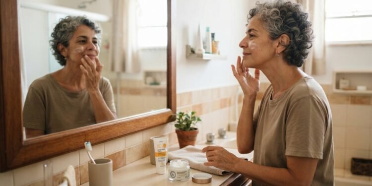 Séruns, máscaras e cremes demais, mas nem o básico durava uma semana: aos 57 anos, Clara descobriu que o problema da sua pele nunca foi falta de produto, e sim de rotina sustentável