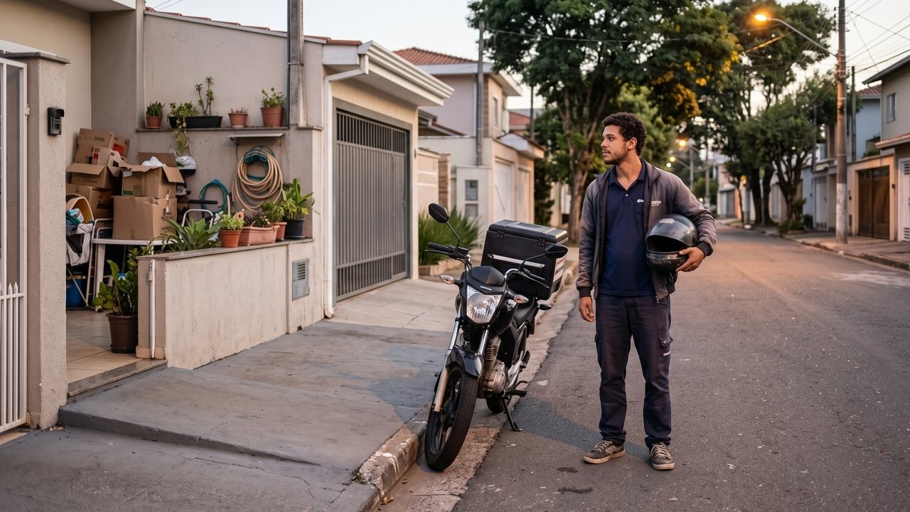 Morador começa a estacionar a moto na frente da garagem do vizinho todas as noites e discussão termina em denúncia