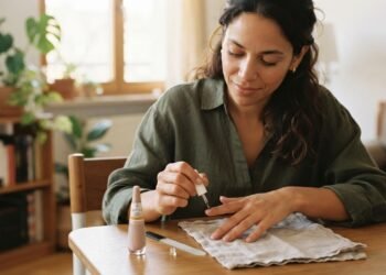Marina tinha poucos minutos antes de um almoço e aprendeu com uma manicure especialista a simplificar o cuidado das unhas