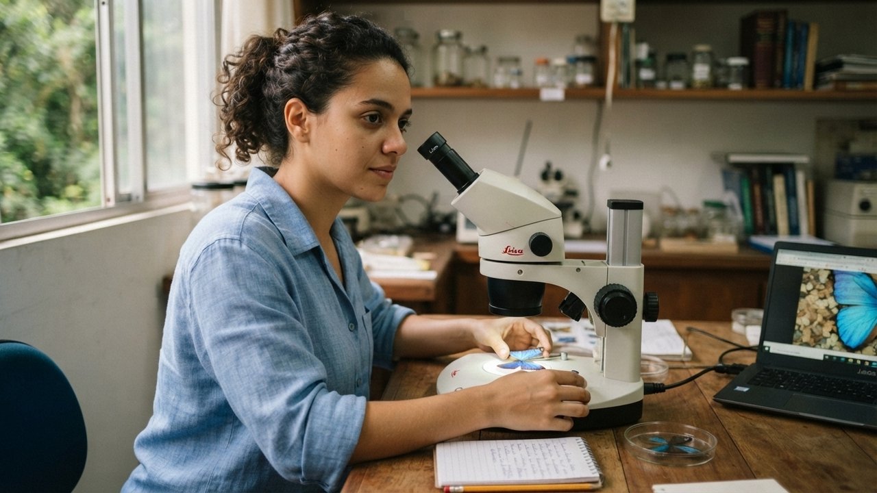 Estruturas minúsculas nas asas fazem as borboletas refletirem um azul brilhante