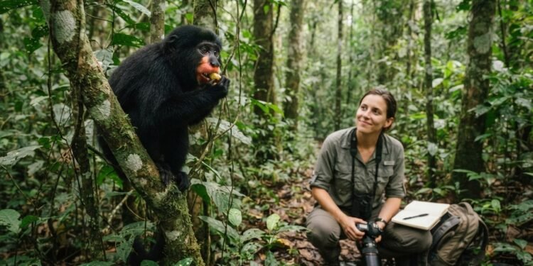 Macaco-preto com boca rosado-alaranjada intriga pesquisadores e é reconhecido como nova espécie no Congo, um achado raro que revela detalhes ainda pouco conhecidos sobre os primatas da região africana e reforça a riqueza da fauna
