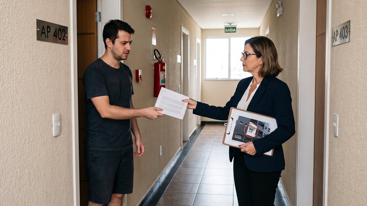 Proprietário fecha completamente a varanda para transformar o espaço em escritório e meses depois recebe notificação do condomínio para desfazer a obra porque o fechamento alterou a fachada aprovada do prédio
