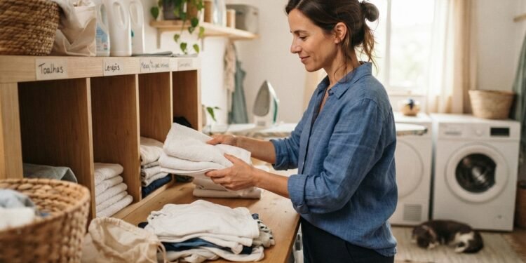 Roupas limpas deixam de formar pilhas quando cada peça tem seu lugar fixo, revela método usado por especialistas em organização de ambientes