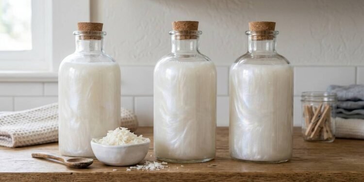 Dissolver sabonete branco ralado em água quente: a receita econômica para fazer 3 litros de sabão líquido perolado gastando apenas uma barra de R$ 3