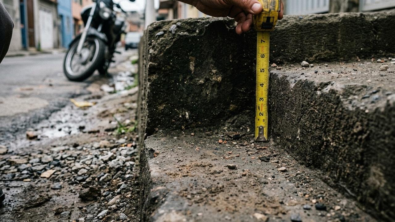 rampa de concreto na calçada