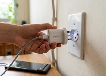 faísca ao conectar o carregador na tomada