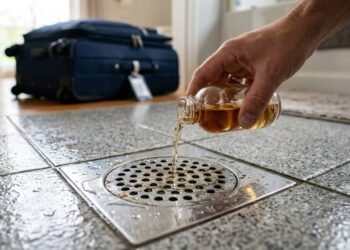 Sem desinfetante forte, nem água fervente: o que você deve jogar nos ralos antes de viajar para evitar que a casa cheire a esgoto na volta