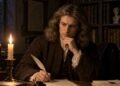 Isaac Newton e a Revolução Científica, em reflexão sobre o conhecimento coletivo: "Se vi mais longe, foi por estar sobre os ombros de gigantes."