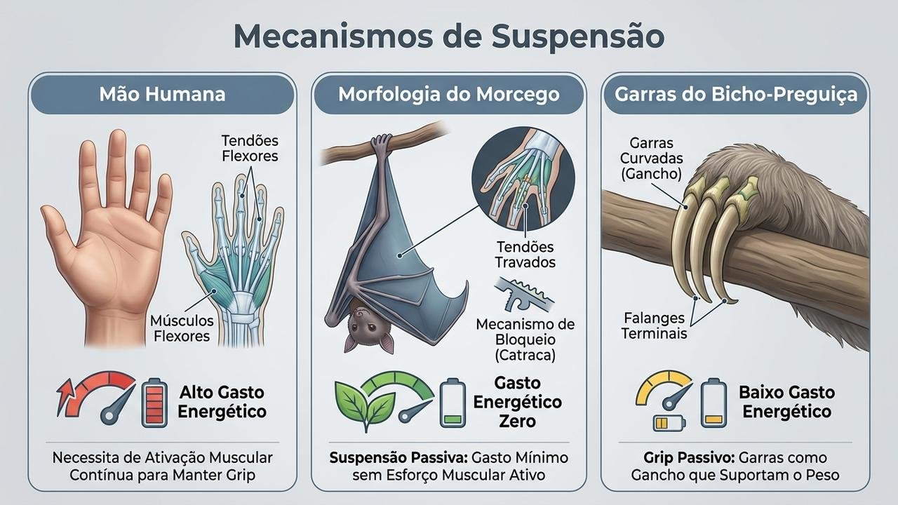 como animais dormem pendurados