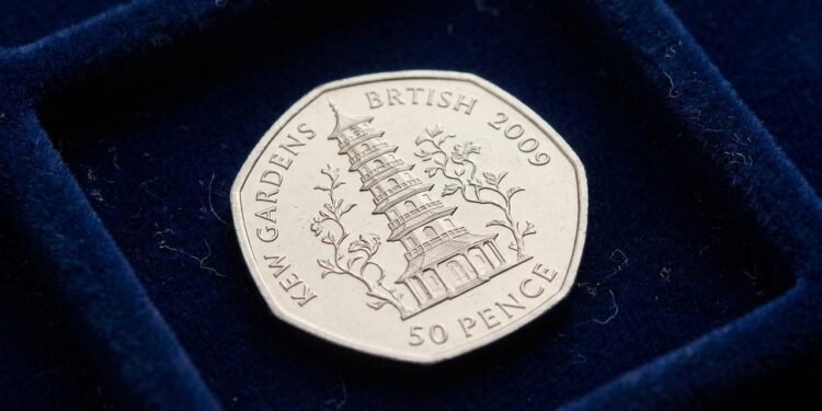 moeda de 50 pence Kew Gardens