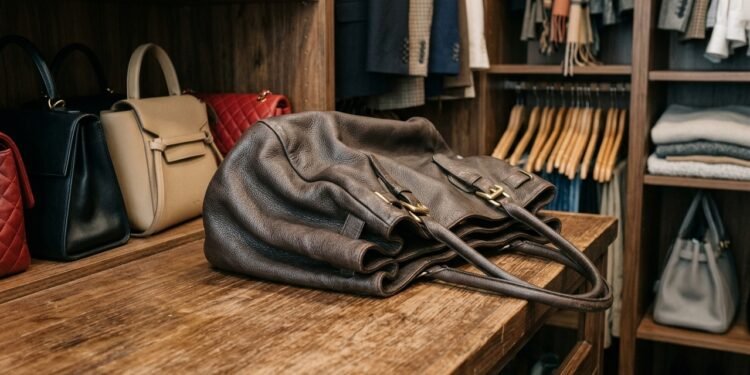 O motivo de bolsas perderem o formato, mesmo ficando guardadas