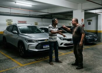 Morador estaciona SUV na vaga do vizinho durante o fim de semana, recusa-se a tirar o veículo e descobre que o condomínio não pode guinchar o carro por conta própria: regimento interno prevê advertência e multa progressiva, mas remoção forçada exige medida judicial.
