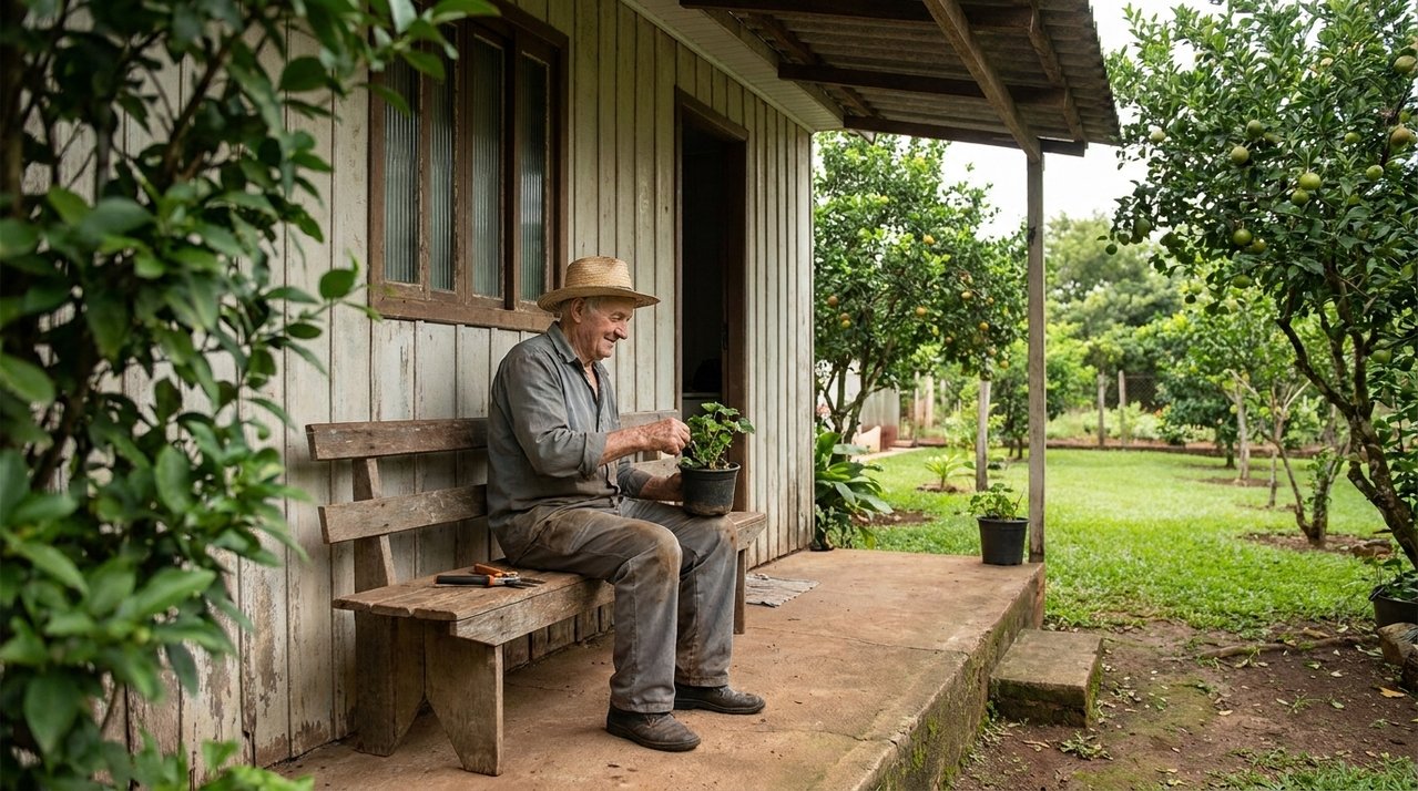 Família permite que antigo empregado continue morando gratuitamente em pequena casa do sítio após aposentadoria e, anos depois, decisão de vender a propriedade inicia disputa sobre posse e eventual usucapião