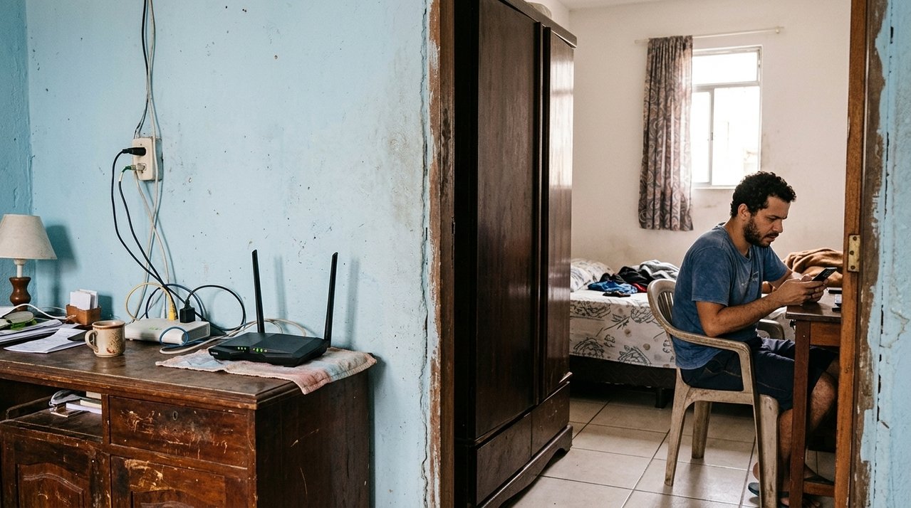 Meu Wi-Fi funcionava perfeitamente na sala e quase desaparecia no quarto ao lado: a distância não era o único obstáculo entre o roteador e o celular