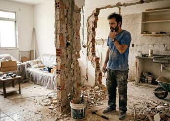 Família remove parede durante reforma e condomínio paralisa obra ao descobrir que nenhum laudo técnico havia sido apresentado