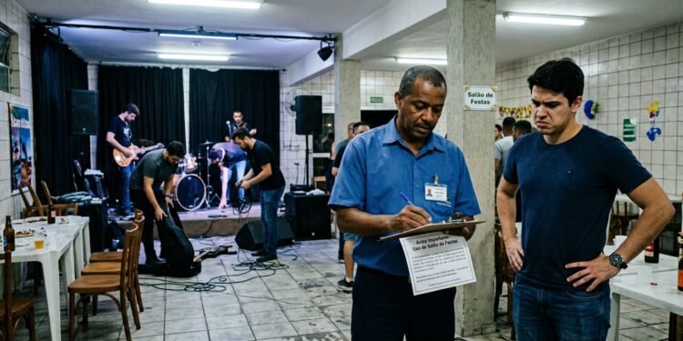 Diante da recusa do aniversariante em desligar o equipamento, a administração determinou a interrupção compulsória do som e registrou um auto de infração direto contra a unidade.